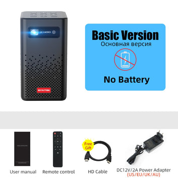 BYINTEK P20 Mini Portable Smart Android WIFI TV Video Pico LED DLP Projector for Full HD 1080P Mobile Smartphone PC 4K Cinema