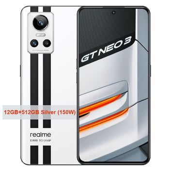 realme GT NEO 3 5G Mobile Phone 80/150W Super Charge Dimensity 8100 Smartphone 120HZ AMOLED Screen 4500mAh NFC Game Cellphone